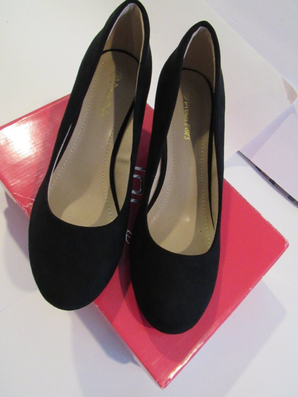 NEW WOMEN'S BLACK SUEDE DRESS PUMPS SIZE 8.5